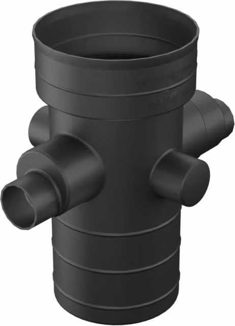 Turtle Enviro Catchpit Chamber Base Only, 300mm Diameter, Black, for 110mm Pipes