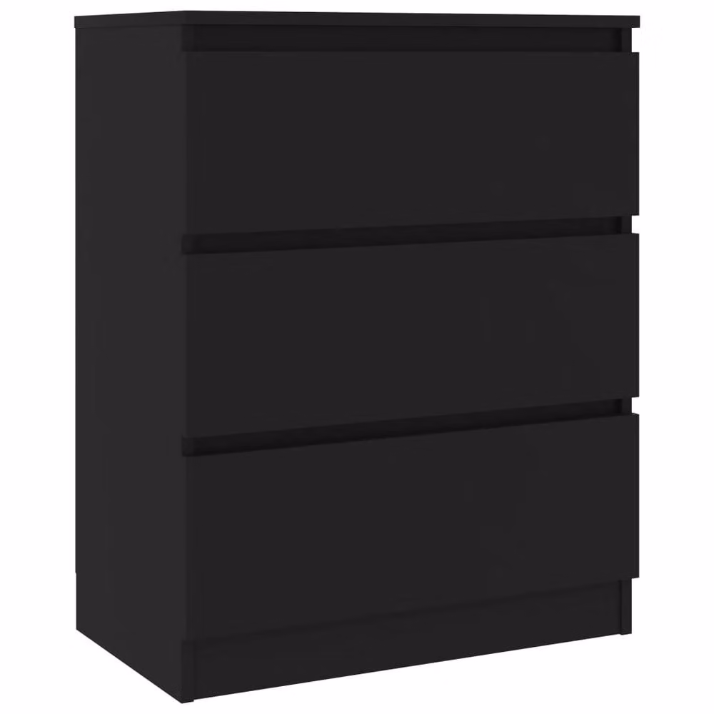 Berkfield Home Black Minimalist Sideboard in Matt Engineered Wood W/D/H: 60 x 35 x 76 cm – 2
