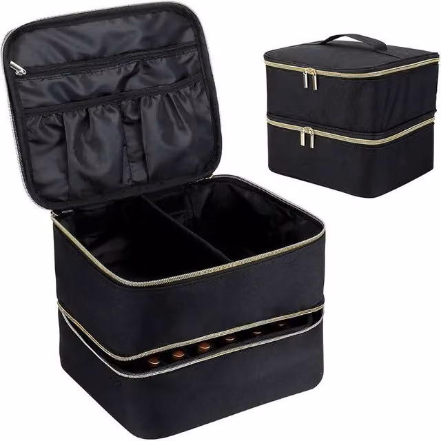 NESTLUNE Black Nail Polish Carrying Case and Storage Bag – 1