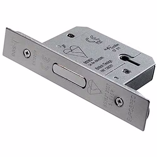 Loops 64mm 5 Lever BS Mortice Deadlock in Satin Stainless Steel