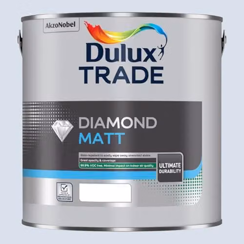 Dulux Trade Diamond Matt Blueberry White Water Based Paint, 2.5 l – 1