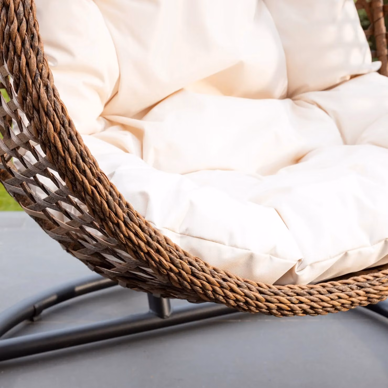 Artemis Home Henley Double Swing Egg Pod Chair in Beige – 2