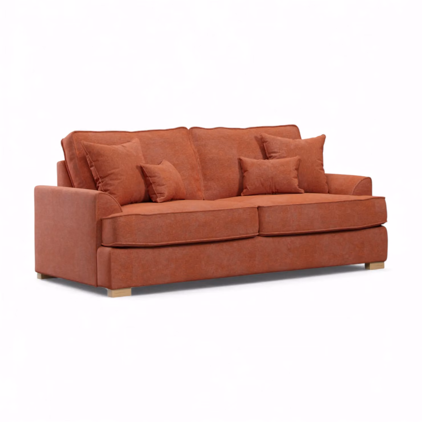 The Great Sofa Company Ophelia 3 Seater Red Chenille Fabric Sofa – 2