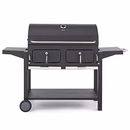 Tower Ignite Duo XL Charcoal BBQ Grill with Thermometer, Black – 1