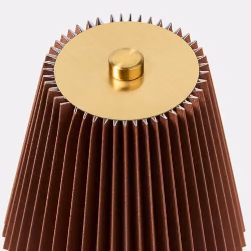 OHS Rechargeable LED Cordless Table Lamp in Brown with Gold/Brass Accents – 2