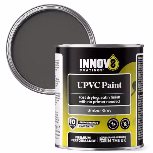 INNOV8 COATINGS uPVC Paint in Umber Grey with a Satin Finish, 250 ml – 1