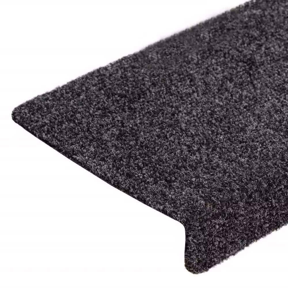 Berkfield Home Non-Slip Grey Needle Punch Stair Mats, 10 Pack, W/D/H: 65 x 21 x 4 cm – 3