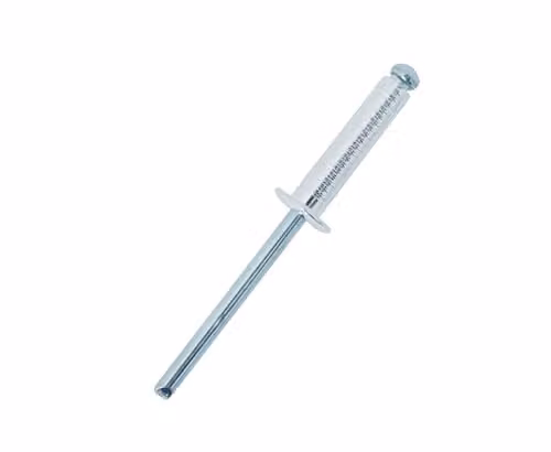 JRP Riveting Products Aluminium and Steel Dome Head Grooved Rivets, Silver, 4.0 x 16 mm