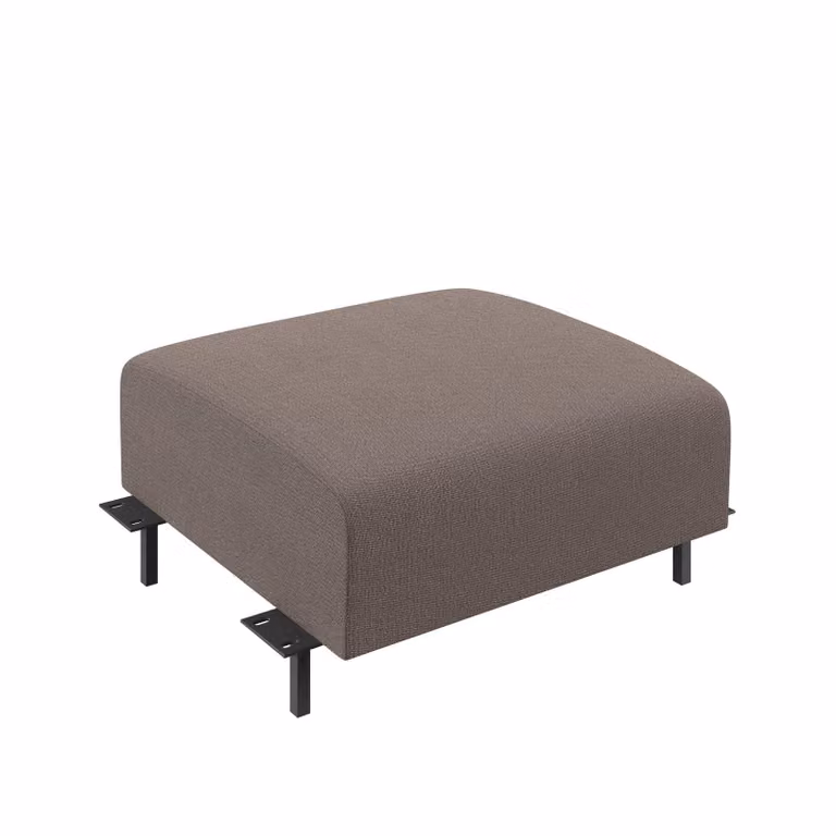 Dome Deco LUGANO Module Stool in Brown Fabric