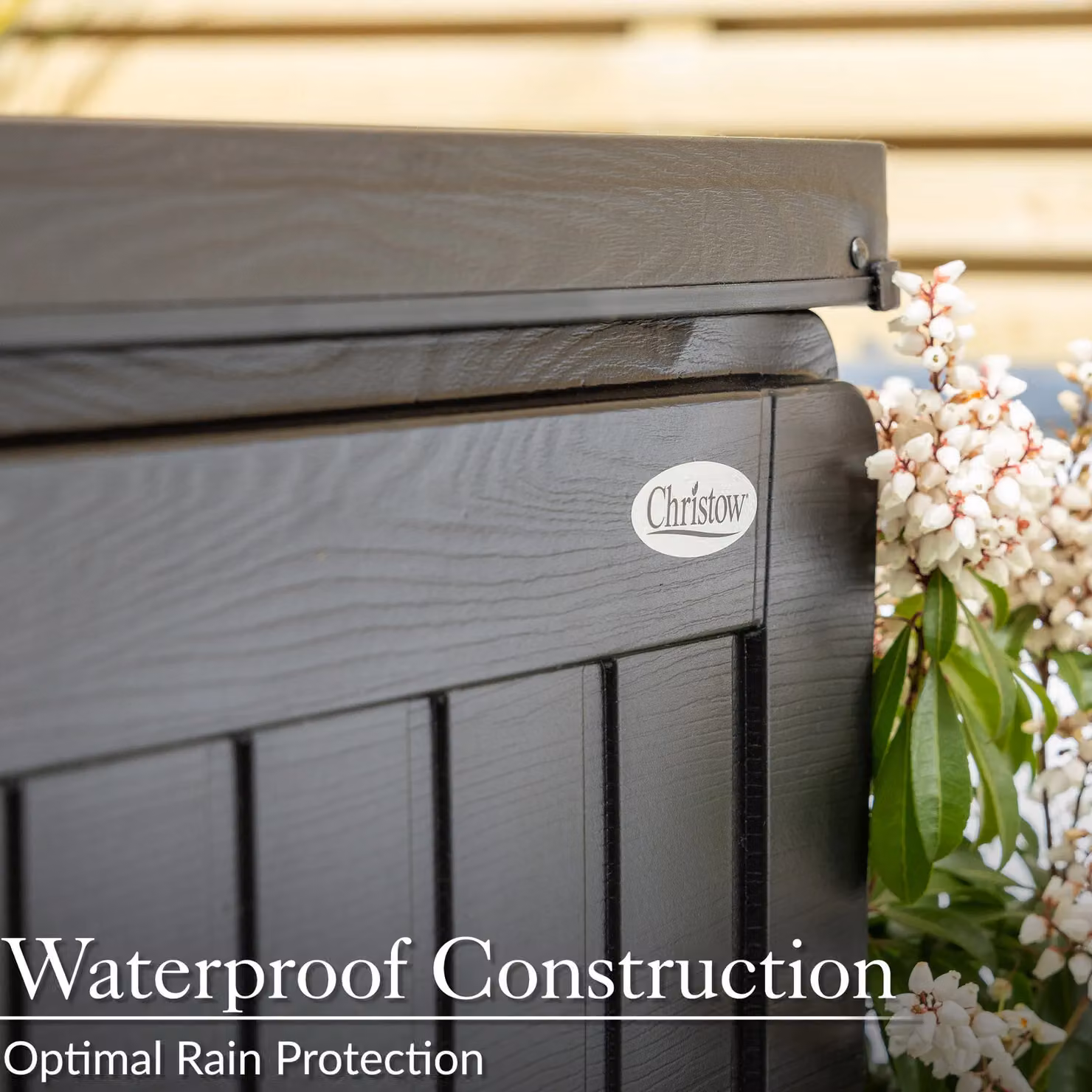 Christow Waterproof Outdoor Garden Storage Box and Utility Tool Chest in Black – 3