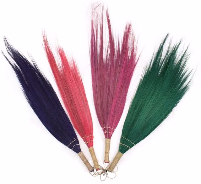 KDMD Set of 4 Multicolour Pampas Long Brooms