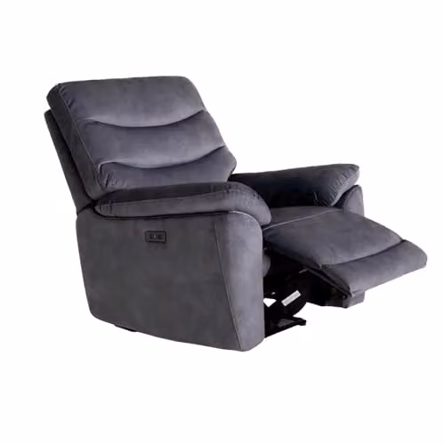 Furnishings For Less UK Tilly Electric Power Reclining Armchair in Charcoal Fabric – 1