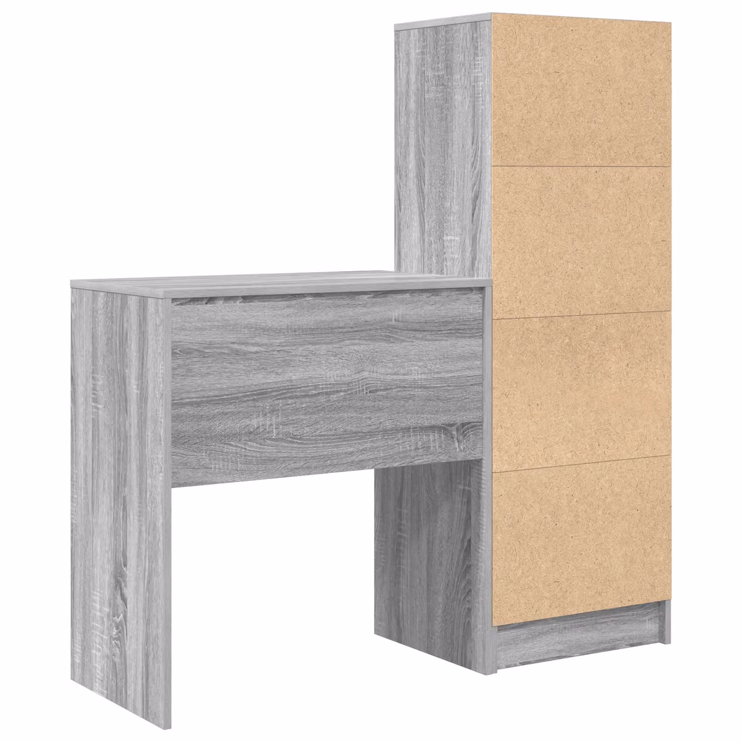 Berkfield Modern Writing Desk with Storage in Grey – 3