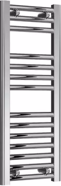 Bathroom Kingdom Diva Electric Straight Heated Towel Rail, Silver, H 800 mm x W 300 mm