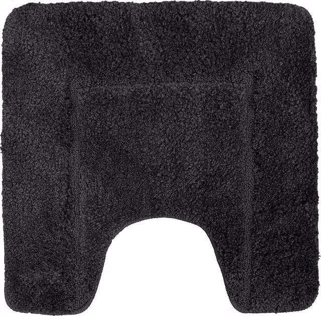 Velosso Mayfair Microfibre Cashmere Feel Non-Slip Bathmat in Black – 1