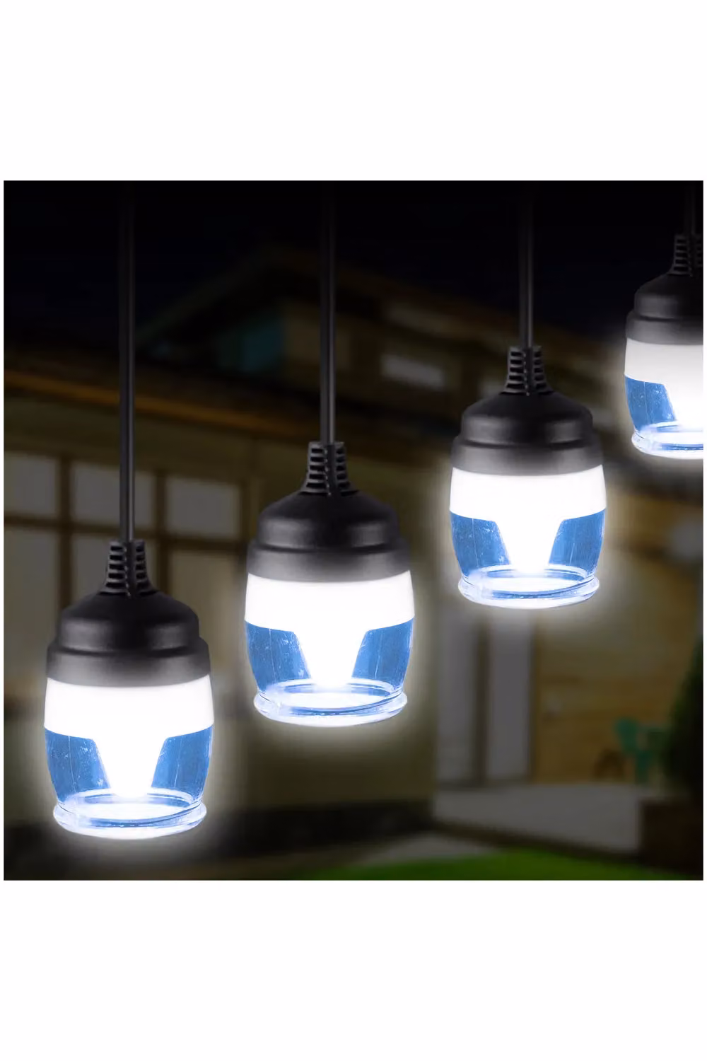 Netagon Multicolour RGBW LED Festoon Lights with 14 Shatterproof Lamps and 13m String, IP68 Waterproof with App and IR Remote Control – 3