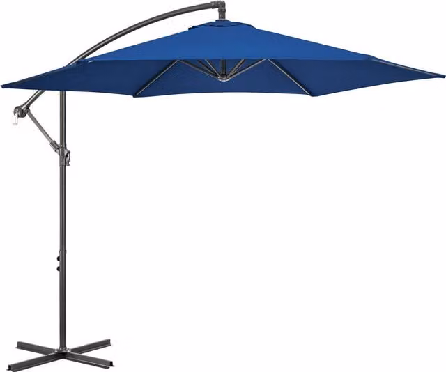Christow Large Banana Cantilever Parasol in Blue with UPF 30 Polyester