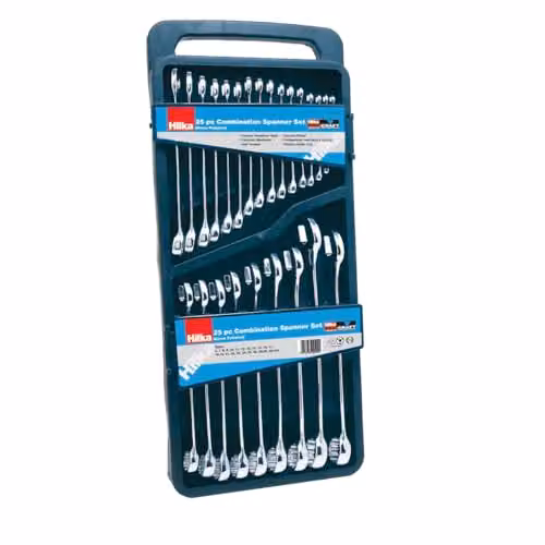 Hilka Metric Pro Craft Combination Spanner Set, Silver Chrome Vanadium