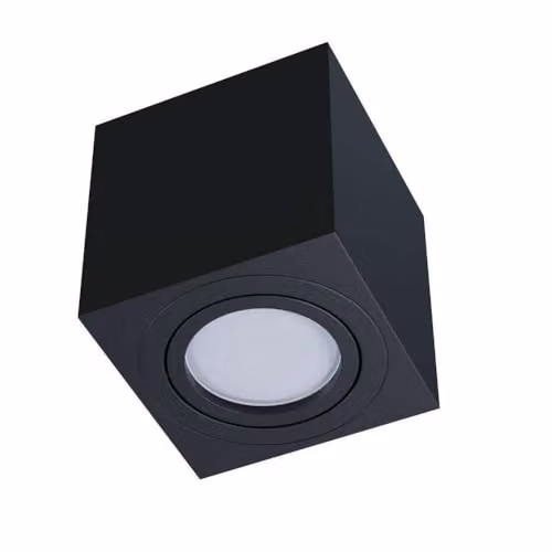 CGC Lighting Modern Black Square Surface Mount Adjustable Tilt GU10 Ceiling Spotlight – 3