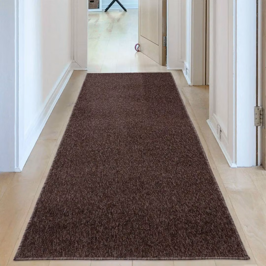 THE RUGS Flex Collection Solid Design Low Pile Living Room Rug in Brown, W: 140 cm, L: 200 cm – 5