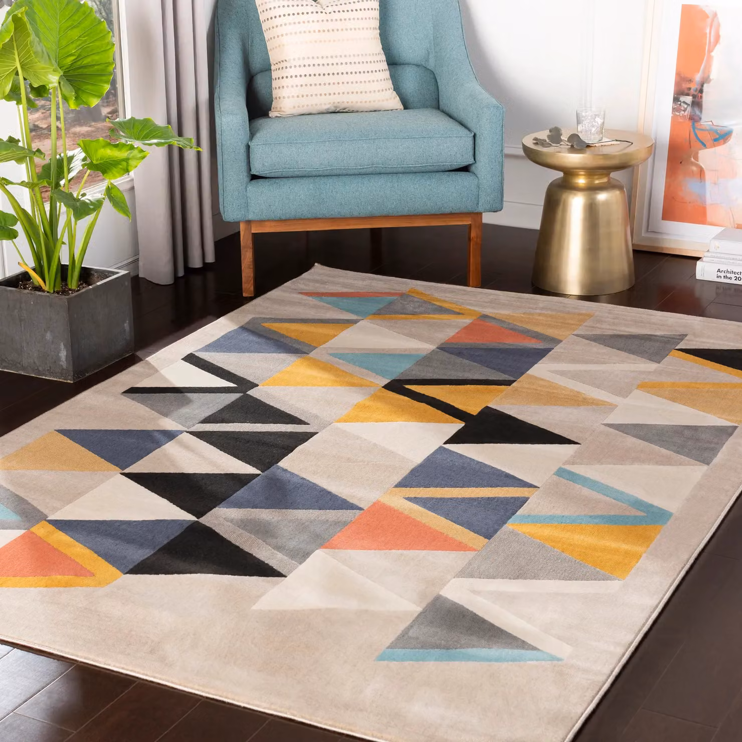 Livabliss City Geometric Modern Taupe Rug, W: 160 cm, D: 220 cm – 8