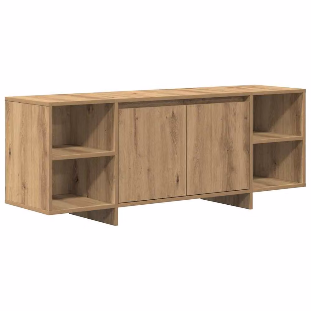 Berkfield Home Artisan Oak TV Cabinet in Brown, W/D/H: 130 x 35 x 50 cm – 3