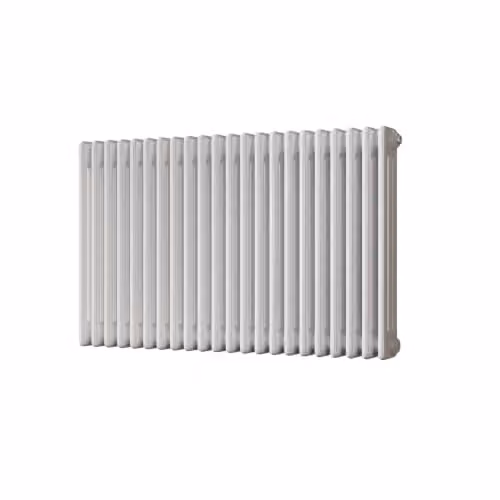 UK Radiators Alpha White 3 Column Traditional Cast-Iron Style Steel Radiator with Feet, W: 999 mm, H: 600 mm – 2