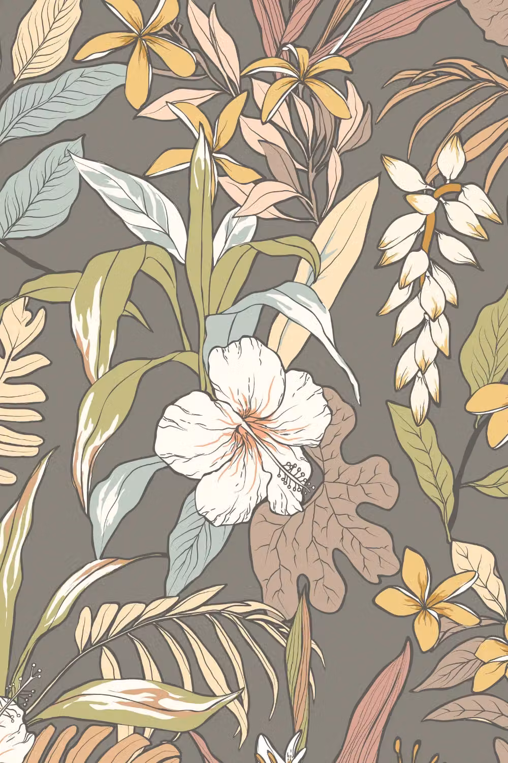 Hoopla Walls Oasis Matt Wallpaper in Grey and Green – 2