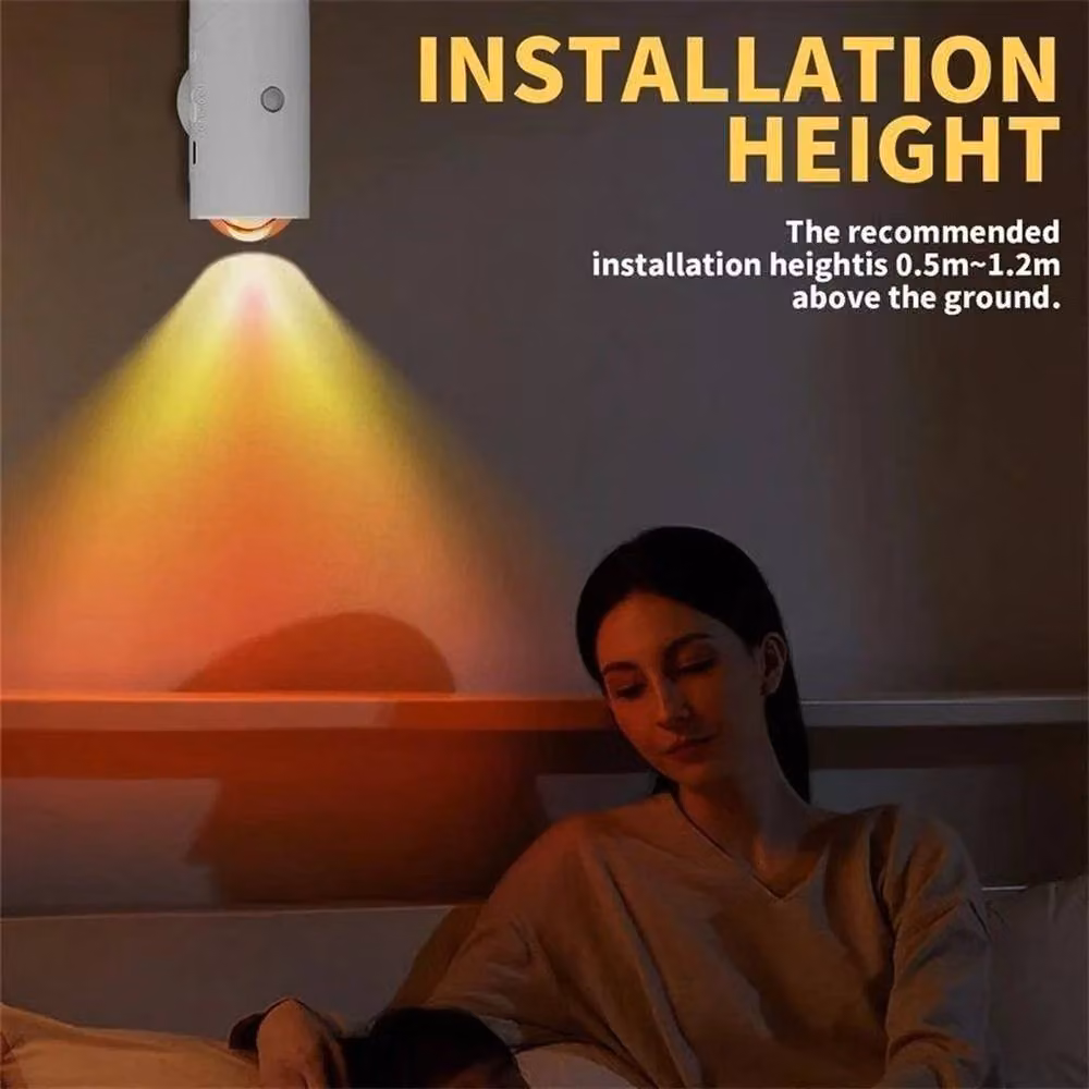 SPETLEK White RGB LED Motion Sensor Night Light with 2x USB Rechargeable Battery and Magnetic Mount – 4