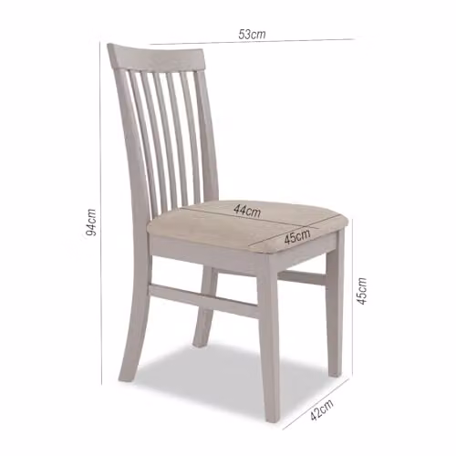 Statement Furniture Florence Wooden Dining Chairs with Upholstered High Back, Set of 2, W: 45 cm, H: 94 cm, D: 53 cm, Seat Height: 45 cm – 2