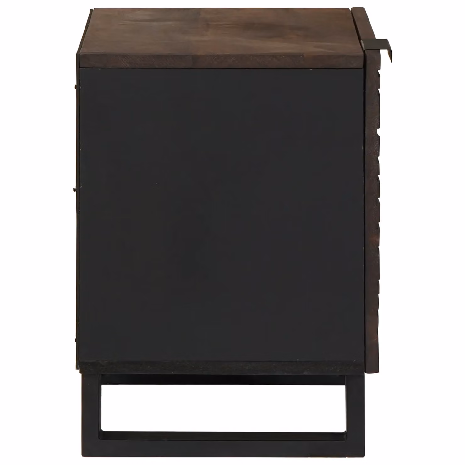 Berkfield Home Modern Bedside Cabinet in Brown Solid Mango Wood, W/D/H: 40 x 33.5 x 46 cm – 4