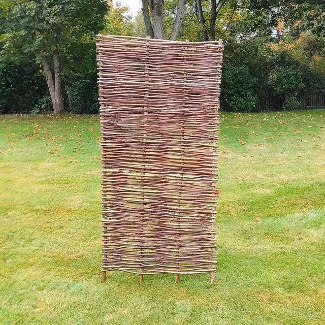 Access Garden Products Capped Hazel Hurdle Fence Panel, Brown, W: 91.44 cm, H: 182.88 cm – 1