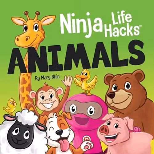 Ninja Life Hacks Animals Children's Book by Mary Nhin, Multicolour, 21.59 x 21.59 cm