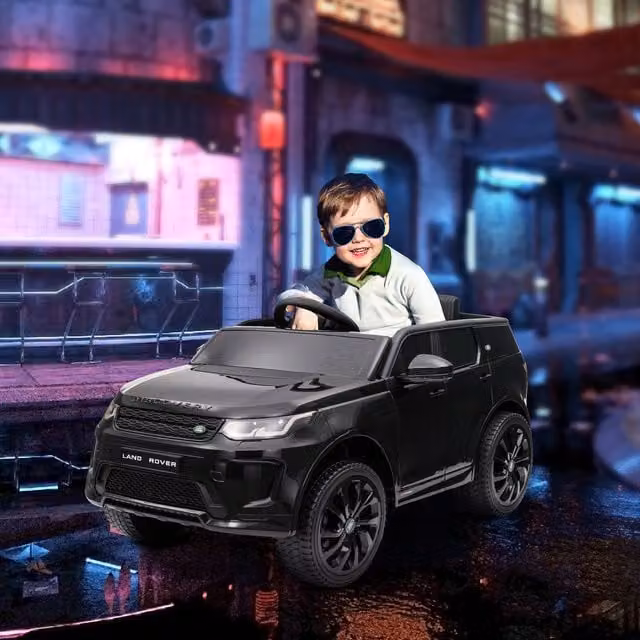 AIYAPLAY Land Rover Licensed Kids Electric Ride On Car with Light and Sound, Black