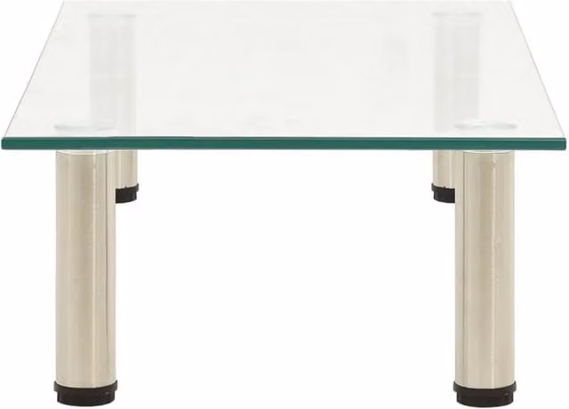 Berkfield Home Modern Transparent TV Stand with Tempered Glass and Metal, W/D/H: 60 x 35 x 17 cm