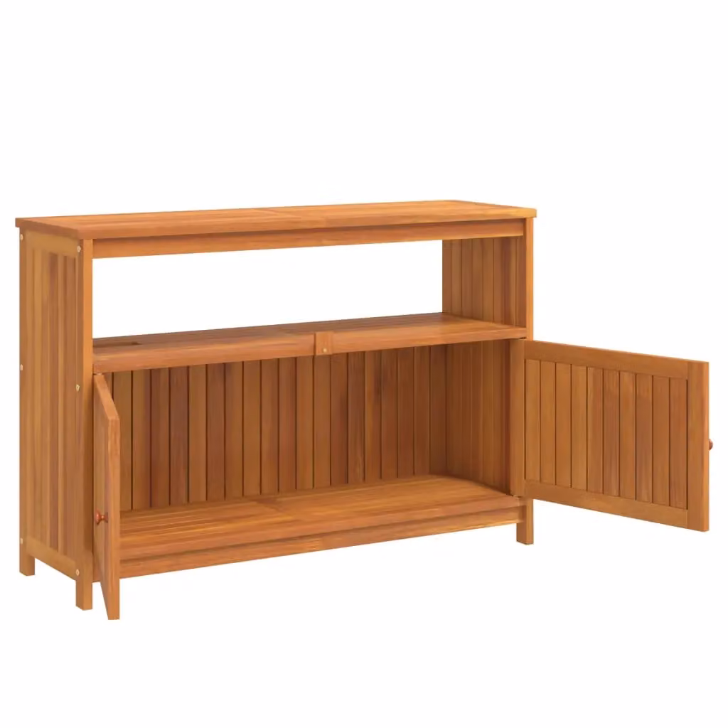 Berkfield Home Rustic Acacia Wood Garden Console Table, Brown, W/D/H: 110 x 35 x 75 cm – 3