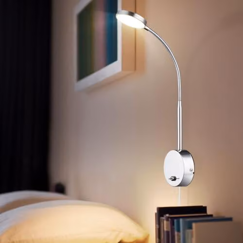 Globo Lighting Pegasi Modern LED Wall Light in Chrome and Silver – 4