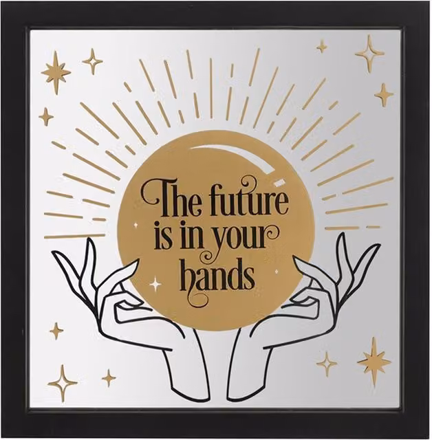 KDMK Mirrored Mystic Mog Sign in Gold with Star and Letter Details