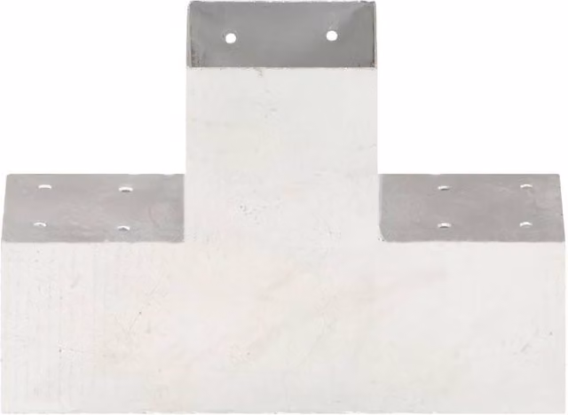 Berkfield Home X Shape Post Connector in Silver Galvanised Steel