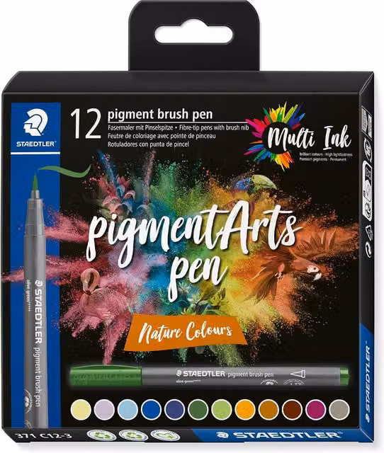 STAEDTLER 371 Pigment Arts Brush Pen in Green