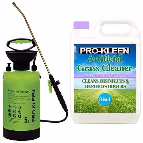 Pro-Kleen Artificial Grass Cleaner Lavender 5L with 5L Manual Pressure Sprayer – 1