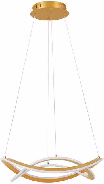 Netlighting Celestia LED Pendant Light in Gold/Brass, 60cm, Dimmable, 87W, 3141lm, 3000K