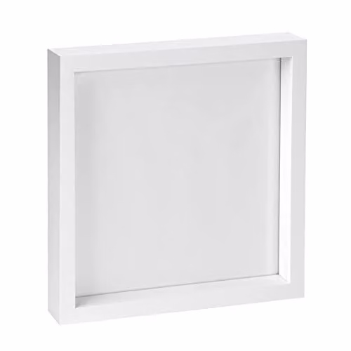 Nicola Spring White Square 3D Box Photo Frame for Hanging or Standing Display