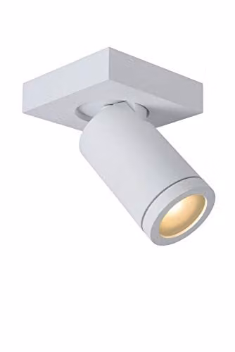 Lucide Taylor Dimmable Adjustable LED Ceiling Spotlight for Bathroom, White, GU10, IP44 – 1