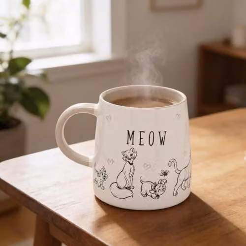 Disney Cats & Dogs Ceramic Mug in White and Black – 2
