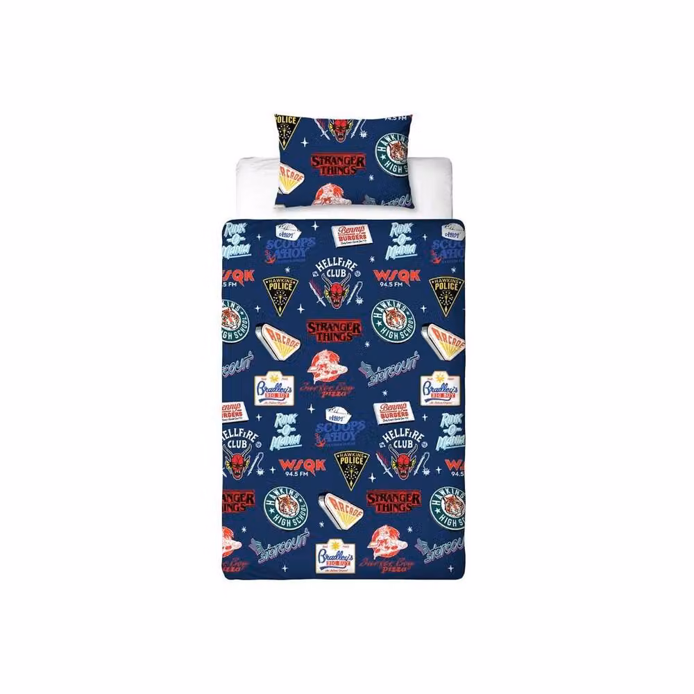Stranger Things Demogorgon Reversible Duvet Set and Pillowcase in Blue, W/D/H: 135 x 200 cm – 2
