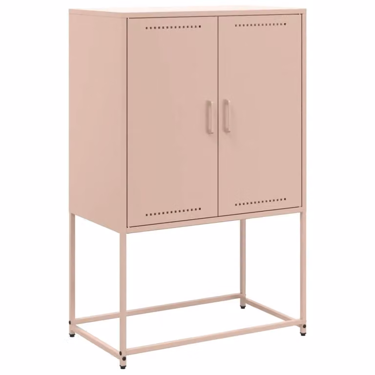 Berkfield Home Industrial White Steel TV Cabinet W/D/H: 100.5 x 39 x 60.5 cm
