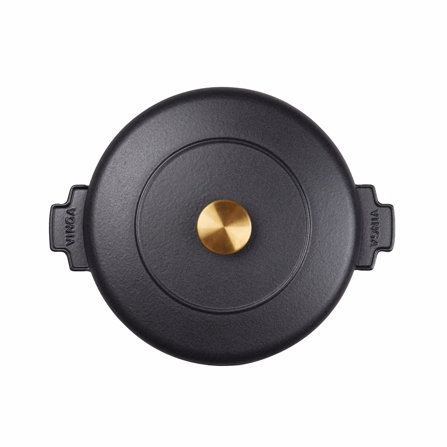 Vinga Monte 5.5L Heritage Non-Stick Enamelled Cast Iron Casserole Pot in Black – 2