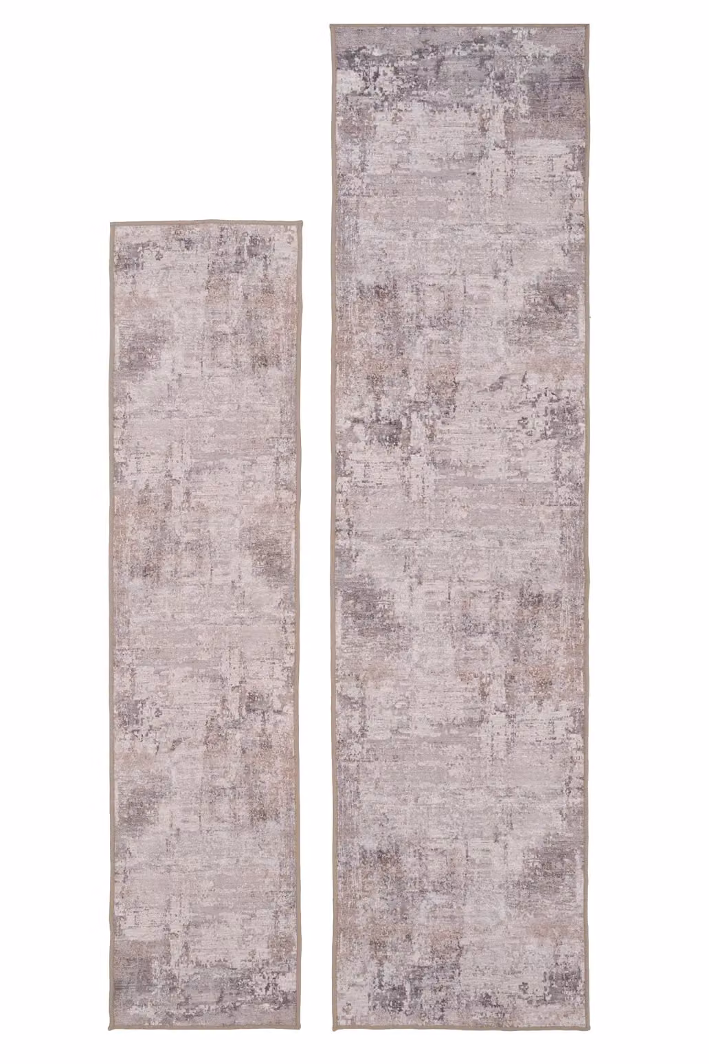 Kukoon Distressed Vintage Living Room Area Rug in Grey and Beige, Washable and Liquid Repellent, W: 80 cm, L: 300 cm – 3