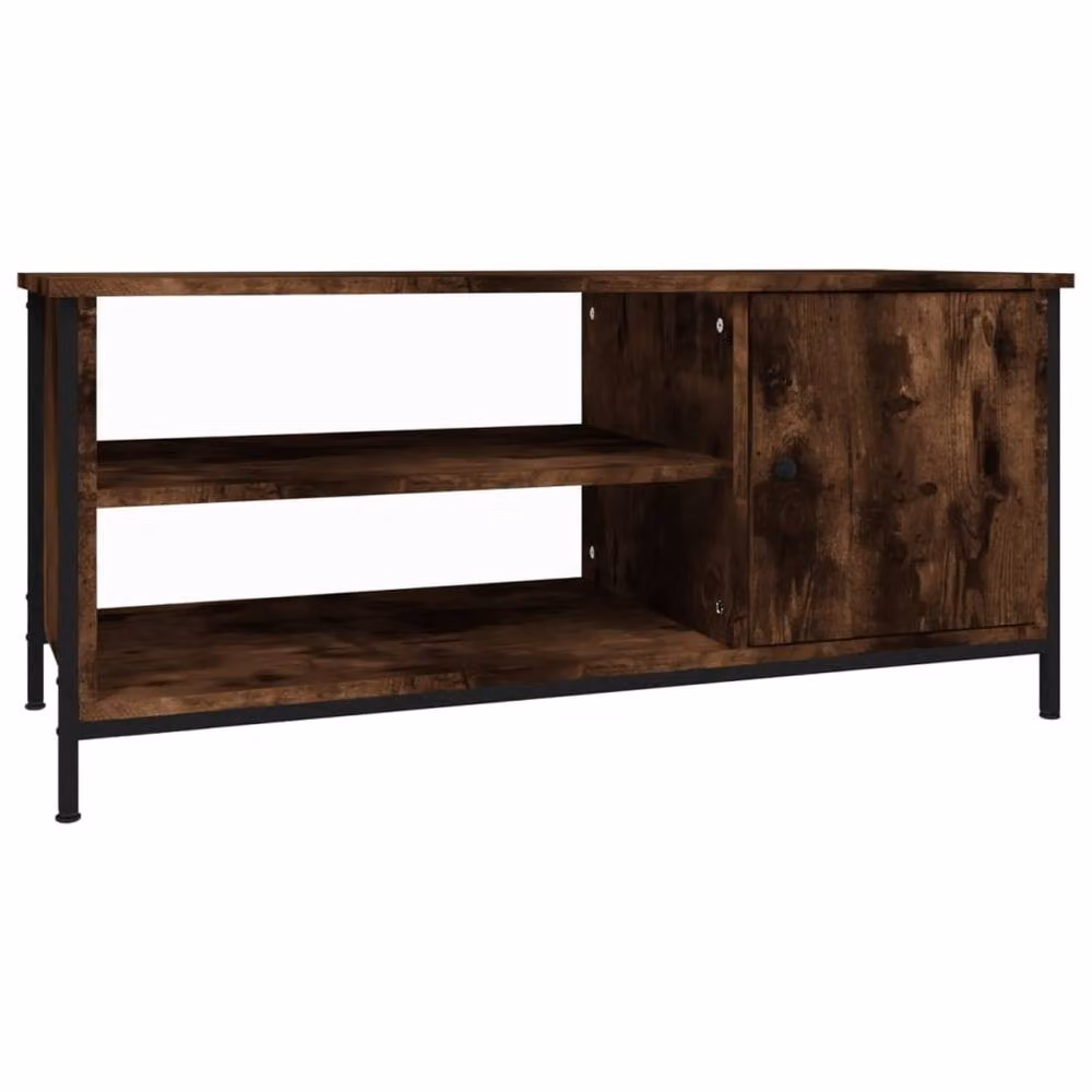 Berkfield Home Smoked Oak TV Cabinet in Brown, W/D/H: 100 x 40 x 45 cm – 2
